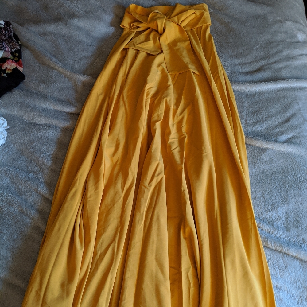!sold! Mustard full length skirt